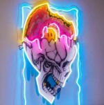 éclairez Votre Déco Avec Le Néon Skull Audacieux En Uv!