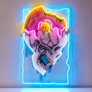 éclairez Votre Déco Avec Le Néon Skull Audacieux En Uv! - 50cm