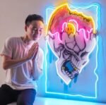 éclairez Votre Déco Avec Le Néon Skull Audacieux En Uv!