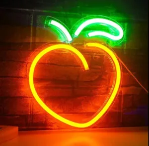 éclairez Votre Vie Avec Le Mini Néon Peach Douceur Garantie!
