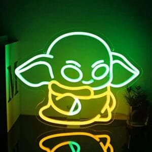 Illuminate Your Space With Our Enchanting Néon Baby Yoda!