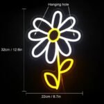 illuminez votre espace avec le neon floral marguerite 124 1
