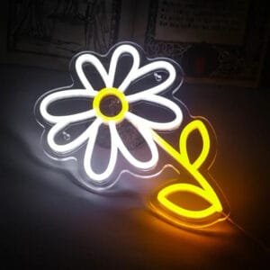 Illuminez Votre Espace Avec Le Néon Floral Marguerite!