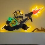 illuminez votre espace avec le neon monopoly de luxe 45cm 158 1