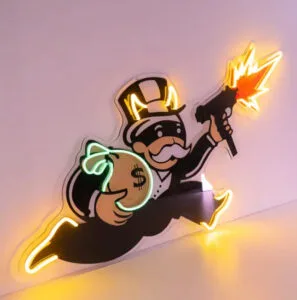 Illuminez Votre Espace Avec Le Néon Monopoly De Luxe!