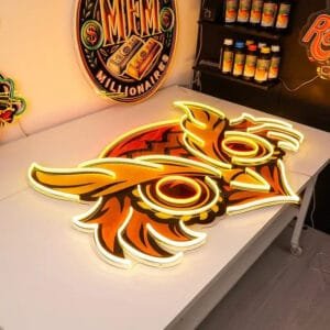 Illuminez Votre Espace Avec Le Néon Owl Mystique Et Innovant! 50cm