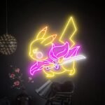 Illuminez Votre Espace Avec Le Néon Pikachu Samouraï ! ⚡