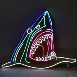 illuminez votre espace avec notre fascinant neon requin 508 1