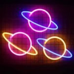 illuminez votre espace avec notre mini neon planet cosmique 276 1
