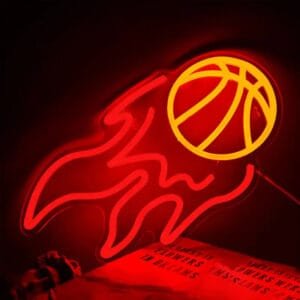 Illuminez Votre Passion Avec Notre Néon Basket Flamboyant!