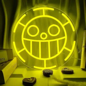 Illuminez Votre Univers Avec Le Néon Logo De L’équipage De Law!