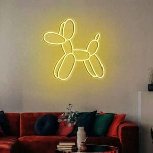 Néon Balloon Dog: Ajoutez Une Touche De Joie à Votre Déco!