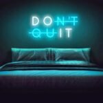 neon motivant dont quit brillez avec determination bleu clair 30x15cm 178 1