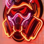 neon samurai lart lumineux qui incarne force et noblesse 60cm 877 1
