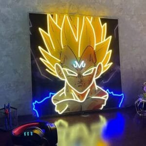 Transformez Votre Espace Avec Le Néon Vegeta Puissance Et Art Fusionnés! - 45cm