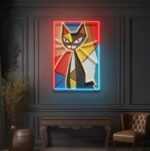 transformez votre espace avec notre tableau neon chat uv captivant 950 1 1