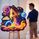 Voyage étoilé : Illuminez Votre Univers Avec Le Néon Cosmos !
