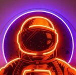 Voyagez à Travers Les étoiles Avec Le Néon Cosmonaut De 80 Cm !
