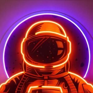 Voyagez à Travers Les étoiles Avec Le Néon Cosmonaut De 80 Cm !